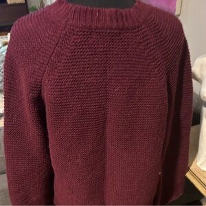 Madewell Rich Burgundy Crew Neck Sweater